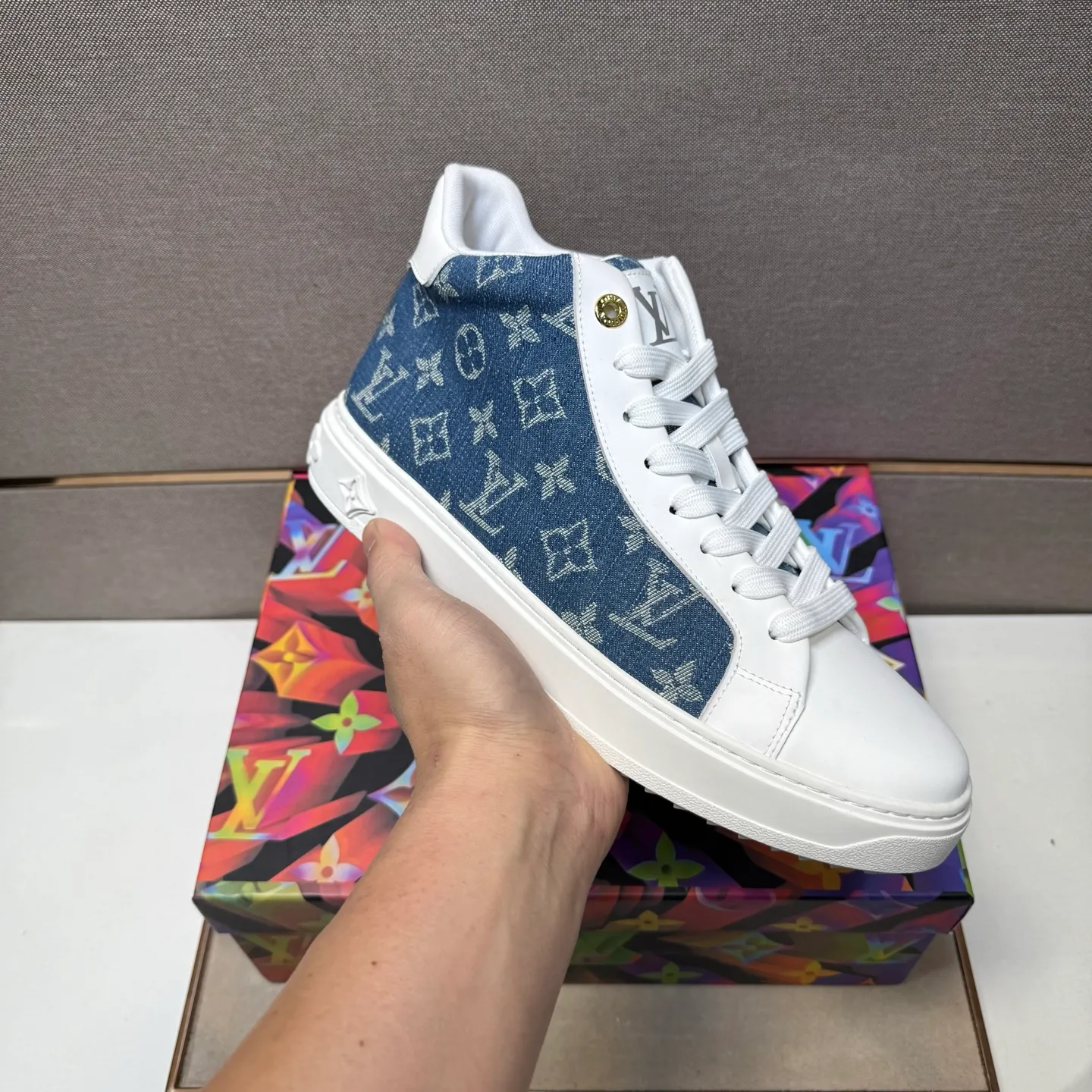 Men's men's shoes 💰pp560 [LV～] Men's casual high-top shoes 2025z cabinet sales simultaneously 🔶Size: 38-44#️⃣ 🔷4 colors🔜The upper is made of multi-material splicing➕Mesh lining, comfortable and breathable, sole: original comfortable and wear-resistant outsole, ⚠️real thing📱photographed🎬real thing is better📢📢📢